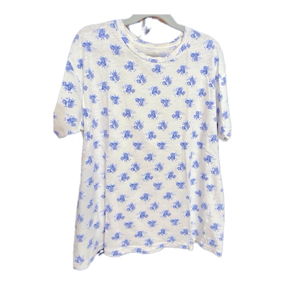 J. Crew Tops - J. Crew comfy blue floral t-shirt